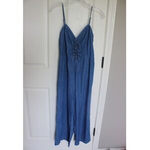 Aeropastale Women's Jumpsuit/Romper Spaghetti Strap‎ Blue Size MEDIUM